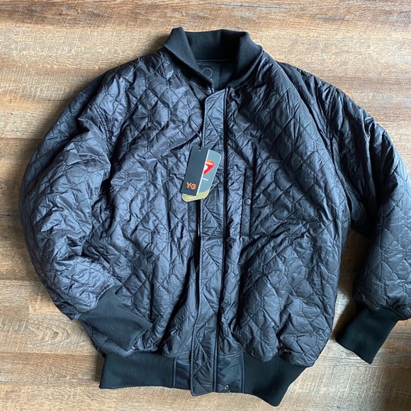 New Y-3 Adidas Reversible Quilted Bomber Jacket - Picture 2 of 8